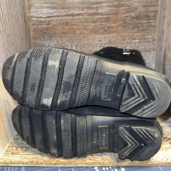 Hunter Womens Original Short Boots Waterproof Rain Navy Blue Matte - Picture 9 of 10